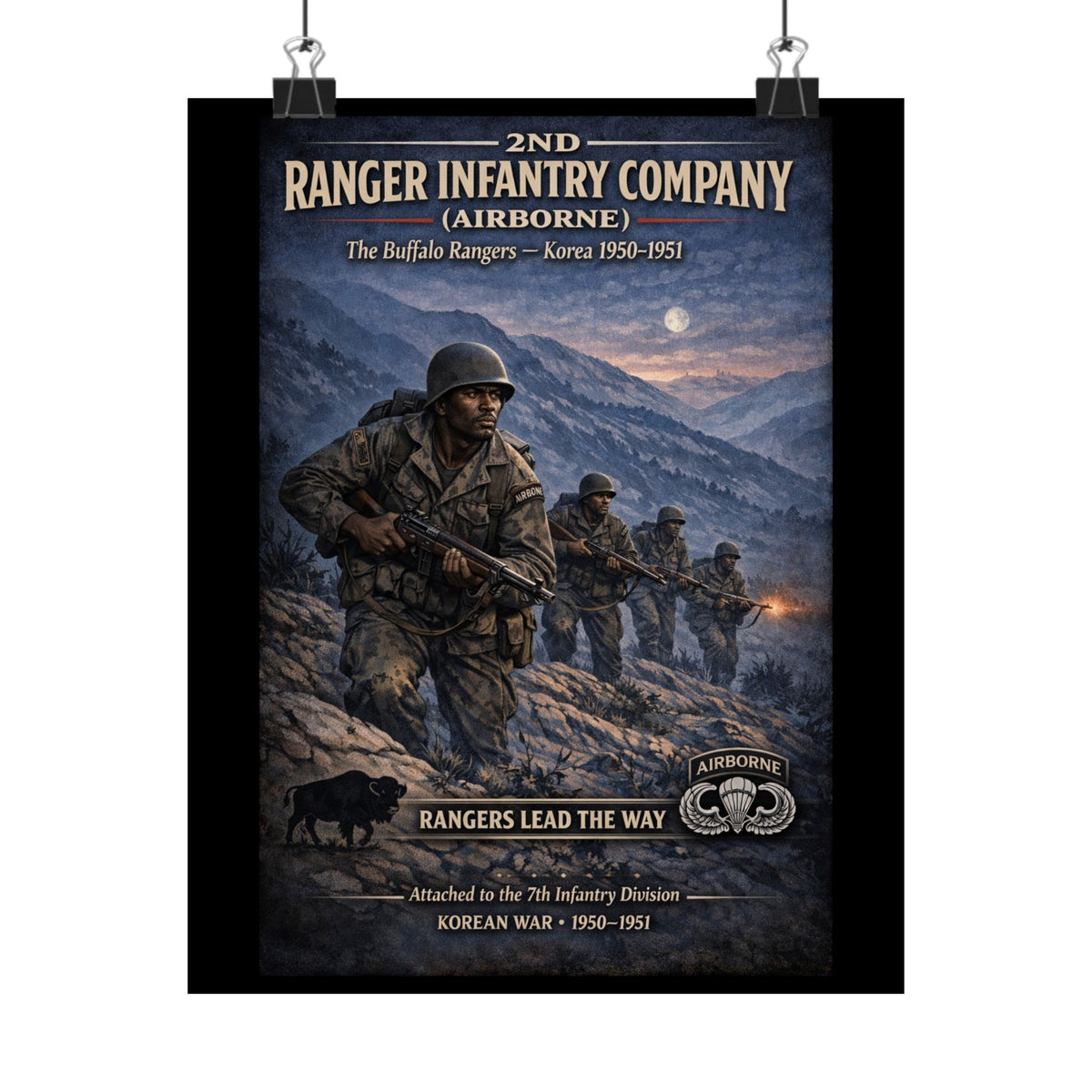 2nd Ranger Buffalo Rangers Poster | Military Art – MIP Brand Store