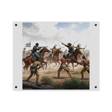 Load image into Gallery viewer, Acrylic Wall Art Panel - 9th Cavalry Regiment fighting Native Americans during the Indian Wars
