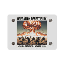 Load image into Gallery viewer, Acrylic Wall Art Panel - Atomic Testing in Nevada Desert Operation Fury
