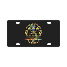 Load image into Gallery viewer, Army - Vietnam Combat Cavalry Veteran w 1st Bn - 8th Cav COA - 1st Cav Div wo Airmobile Classic License Plate
