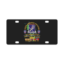 Load image into Gallery viewer, Army - 188th Airborne Infantry - The Philippines - WWII w PAC SVC X 300 Classic License Plate
