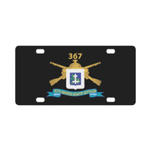 Load image into Gallery viewer, Army - 367th Armored Infantry Battalion w Br - DUI - Ribbon X 300 Classic License Plate
