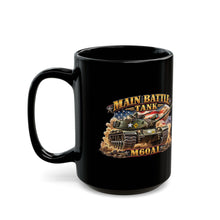 Load image into Gallery viewer, Black Mug  (15oz) - Army - Main Battle Tank - M60A1 w Fire- Right Face - 3D - Enhanced
