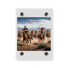 Load image into Gallery viewer, Acrylic Wall Art Panel - Apache Indians attacking a Pony Express Rider
