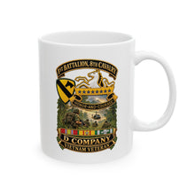Load image into Gallery viewer, White Ceramic Mug (11oz, 15oz) - 1st Battalion 8th Cavalry, Delta Company - w SSI - DUI - Helo Patrol - 3D - Enhanced
