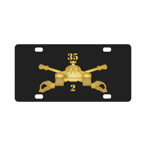 Army - 2nd Bn, 35th Armor - Armor Branch wo Txt X 300 Classic License Plate