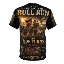 Load image into Gallery viewer, First Battle of Bull Run Tribute Tee —  The Birth of a Legend - Stonewall Jackson, "There is Jackson standing like a stone wall."
