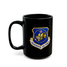 Load image into Gallery viewer, Black Mug  (15oz) - USAF - 14th Air Force - Flying Tigers wo txt - 3D - Enhanced
