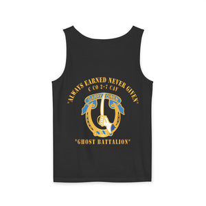 Unisex Tank Top - Motivational Graphic Shirt, Perfect for Casual Outings, Gift for Friends, Fitness Wear, Summer Clothing - Army C Co 2nd Bn 7th Cavalry Regiment Ghost Battalion - V1