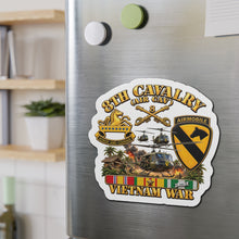 Load image into Gallery viewer, Die-Cut Magnet - Army - 8th Cavalry (Air Cav) - 1st Cav Division w VN SVC - 3D - Enhanced
