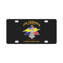Load image into Gallery viewer, Army - DUI - 4th Armored Division - Name Enough - US Army X 300 Classic License Plate
