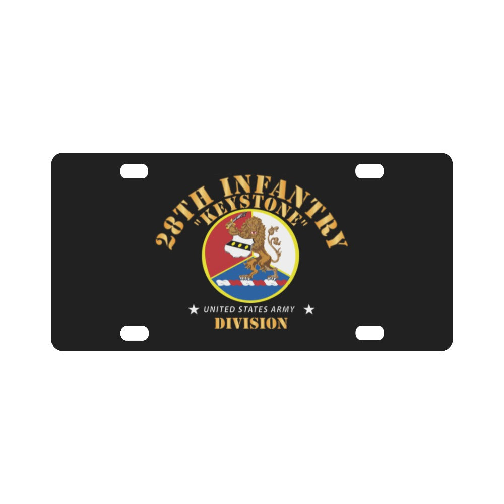 Army - 28th Infantry Division - Keystone - DUI wo Stars X 300 Classic License Plate