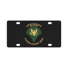 Load image into Gallery viewer, Army - Specialist - SP4 - Retired - Flat X 300 Classic License Plate
