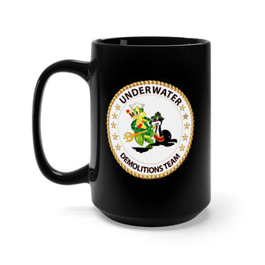 Black Mug 15oz - Navy - SOF - Underwater Demolitions Team