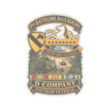 Load image into Gallery viewer, Kiss-Cut Stickers - 1st Battalion 8th Cavalry, Delta Company - w SSI - DUI - Helo - Patrol - 3D - Enhanced
