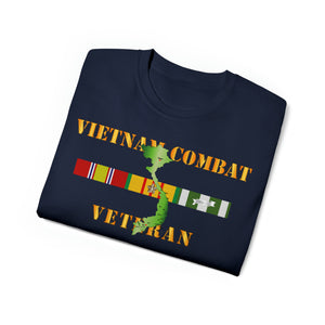 Unisex Ultra Cotton Tee - Army - Vietnam Combat Veteran w VN SVC