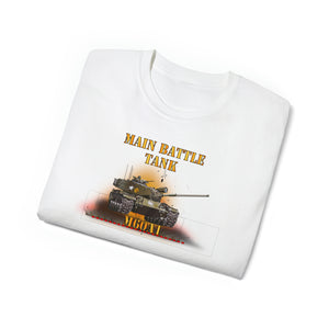 Unisex Ultra Cotton Tee - Main Battle Tank - M60A1 w Fire- Right Face