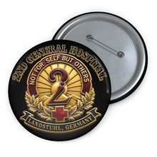Load image into Gallery viewer, Custom Pin Buttons - 2nd General Hospital - Landstuhl Germany - Black - 3D - Enhanced
