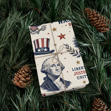 Load image into Gallery viewer, Gift Wrap Paper — Vintage Washington’s Birthday Americana Pattern

