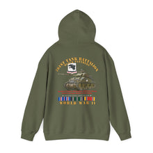 Load image into Gallery viewer, WWII 761st Tank Battalion Hoodie — ‘Black Panthers’ Memorial Sweatshirt - Back Print
