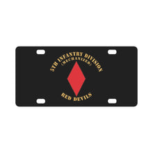 Load image into Gallery viewer, Army - 5th Infantry Division - Red Devils X 300 Classic License Plate
