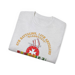 Unisex Ultra Cotton Tee - 6th Battalion, 14th Artillery Regiment - DUI - Warbonnets - VN SVC BAR - Top X 300