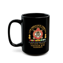 Load image into Gallery viewer, Black Mug  (15oz) - 54th Ordnance Company - ORD Emblem - Ammo Dumpers - Long Binh, Vietnam Vet w VN SVC X 300
