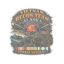 Load image into Gallery viewer, Kiss-Cut Stickers - RECON TEAM - Recon Team Alaska - CCN - Vietnam - Combat Vet - 3D - Enhanced
