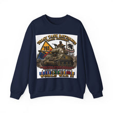 Load image into Gallery viewer, Crewneck Sweatshirt - Army - 761st Tank Battalion - Black Panthers - w Tank w - KITT SSI WWII  EU SVC - 3D - Enhanced
