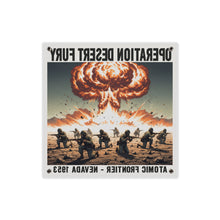 Load image into Gallery viewer, Acrylic Wall Art Panel - Atomic Testing in Nevada Desert Operation Fury
