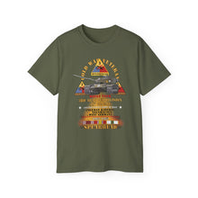 Load image into Gallery viewer, Unisex Ultra Cotton Tee - Army - Cold War Vet -  3rd Armored Division  - Gelnhausen, Germany - M60A3 Tank  - Spearhead w Fire - 1982-1984 w DUI - COLD X 300
