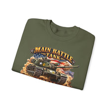 Load image into Gallery viewer, Crewneck Sweatshirt - Army - Main Battle Tank - M60A1 w Fire- Right Face - 3D - Enhanced
