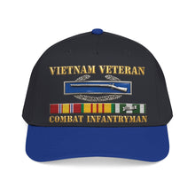 Load image into Gallery viewer, Mid Profile Baseball Cap - Army - Vietnam Veteran - Cbt Infantryman w CIB VN SVC - 3D X 300
