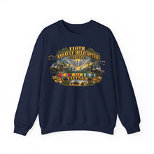 Load image into Gallery viewer, Crewneck Sweatshirt - Army - 116th Assault Helicopter Co w  Aviator Badge w VN SVC - HORNETS - 3D - Enhanced
