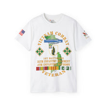 Load image into Gallery viewer, Unisex Ultra Cotton Tee - Vietnam Combat Infantry Veteran, 1st Battalion, 35th Infantry Regiment with CIB - Vietnam Service RIbbons
