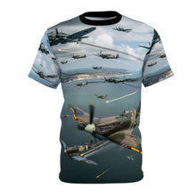 Load image into Gallery viewer, AOP Unisex Tee - British and German aircraft during the Battle of Britain
