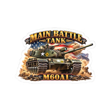 Load image into Gallery viewer, Kiss-Cut Stickers - Army - Main Battle Tank - M60A1 w Fire- Right Face - 3D - Enhanced
