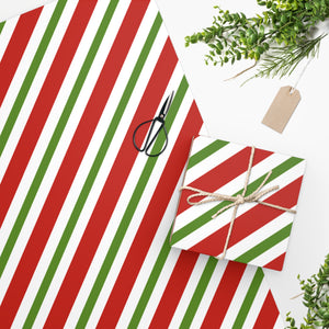 Wrapping Paper - Christmas Wrapping Paper - White, Red, and Green