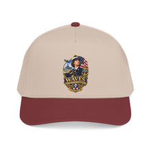 Load image into Gallery viewer, Mid Profile Baseball Cap - WAVES - Women Accepted for Volunteer Emergency Service WWII - 3D - Enhanced
