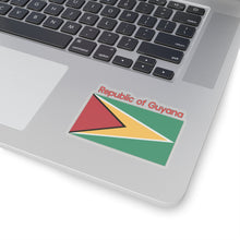 Load image into Gallery viewer, Kiss-Cut Stickers - Flag - Republic of Guyana w Republic of Guyana X 300
