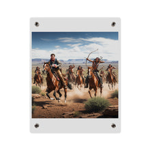 Load image into Gallery viewer, Acrylic Wall Art Panel - Apache Indians attacking a Pony Express Rider
