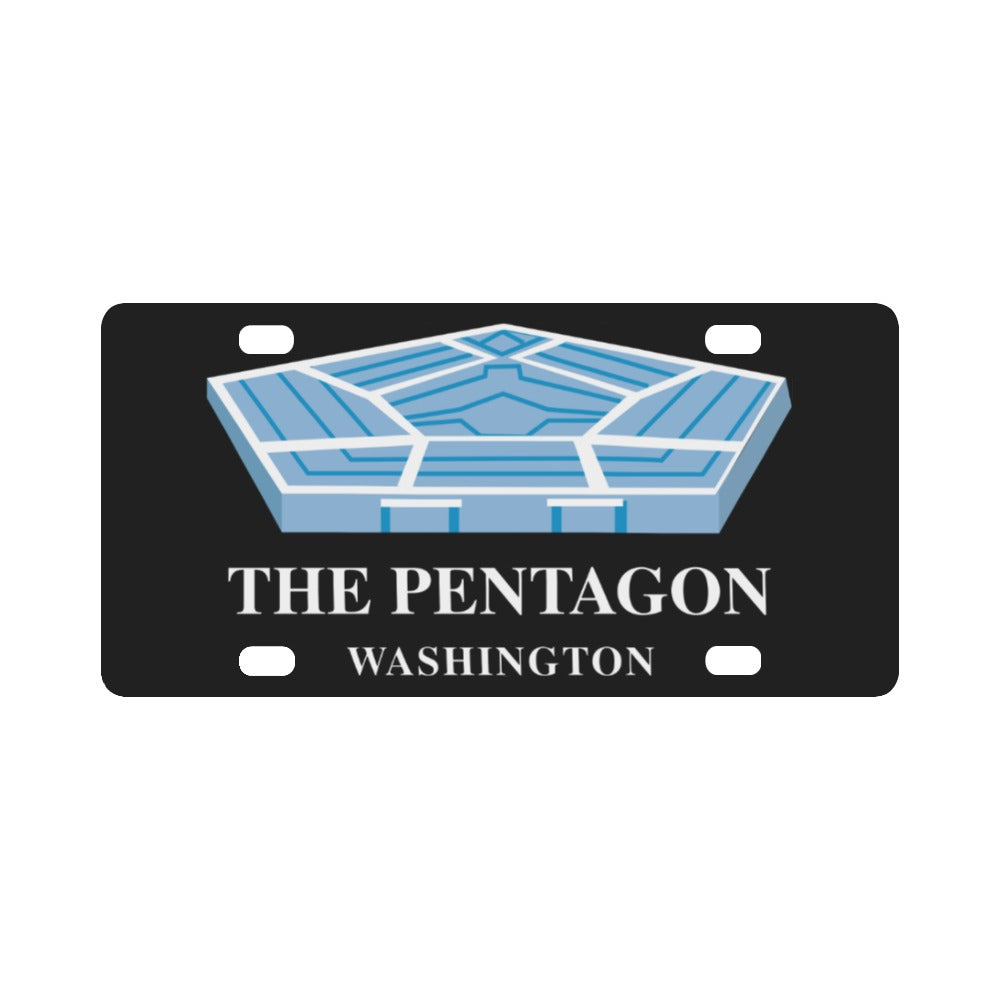 Army - The Pentagon w Bldg - Txt X 300 Classic License Plate