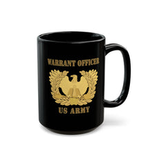 Load image into Gallery viewer, Black Mug  (15oz) - Army - Emblem - Warrant Officer Insignia X 300
