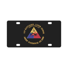 Load image into Gallery viewer, 1st Battalion, 110th Armored Regiment - SSI - Above Equal - ARNG X 300 Classic License Plate
