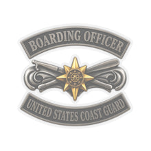 Load image into Gallery viewer, Kiss-Cut Stickers - USCG - Boarding Officer w txt - 3D - Enhanced
