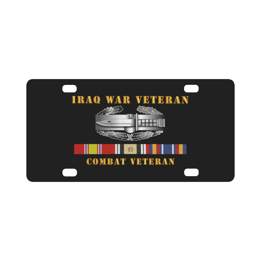 Army - Iraq War Veteran - Combat Action Badge w CAB IRAQ SVC Classic License Plate