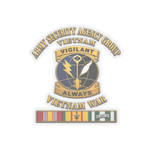 Load image into Gallery viewer, Kiss-Cut Stickers - Army - Army Security Agency Group DUI - w SVC Ribbons - 3D - Enhanced
