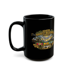Load image into Gallery viewer, Black Mug  (15oz) - Army - 116th Assault Helicopter Co w  Aviator Badge w VN SVC - HORNETS - 3D - Enhanced
