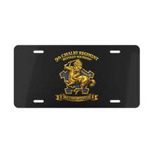 Load image into Gallery viewer, 9th Cavalry Regiment License Plate — "We Can, We Will" Vanity Plate
