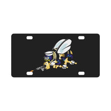 Load image into Gallery viewer, Navy - Seabee - Bee Only - No Shadow X 300 Classic License Plate
